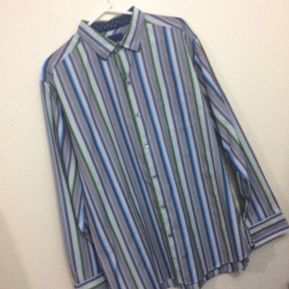 Tommy Bahama Mens Shirt Bravo Sunset Surf Stripes - Picture 4 of 16